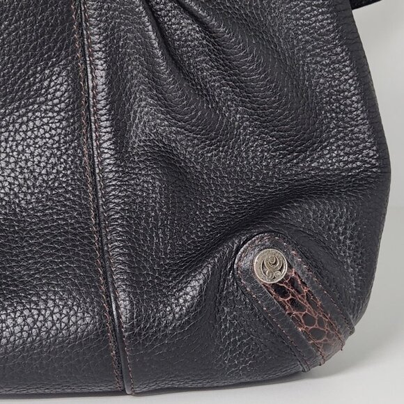 Vintage Brighton Pebble Leather Handbag Black/Brown - Picture 15 of 15